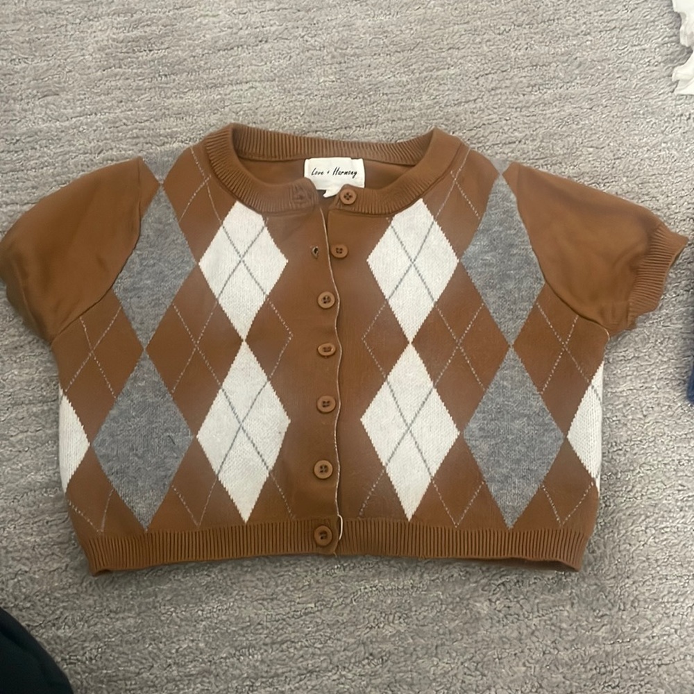 Argyle Style Crop top